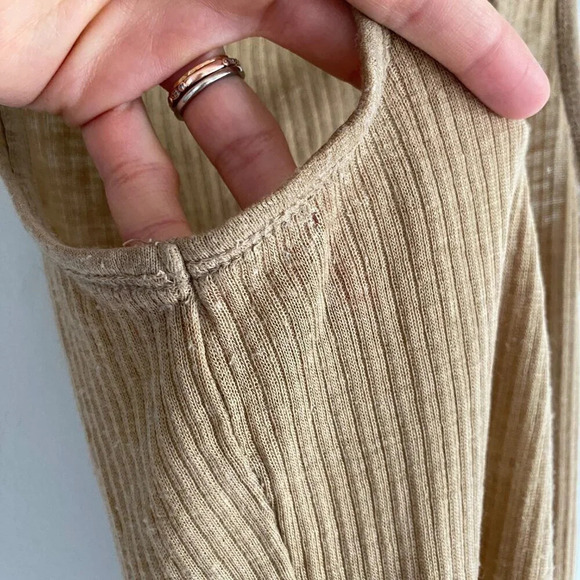 ROOTS Ribbed Knit Wool Blend Tan Tank Top Size  XS - Picture 7 of 16